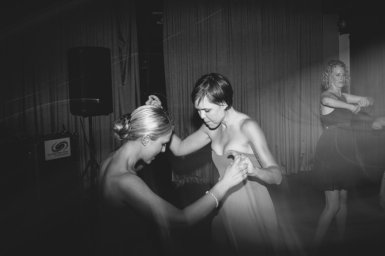 bridesmaids dancing at wedding reception australia