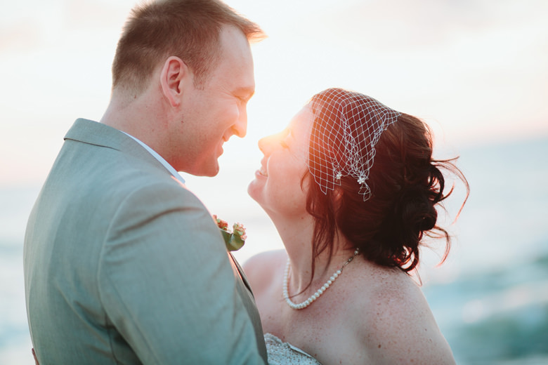 gorgeous bride and groom sunset cottesloe beach